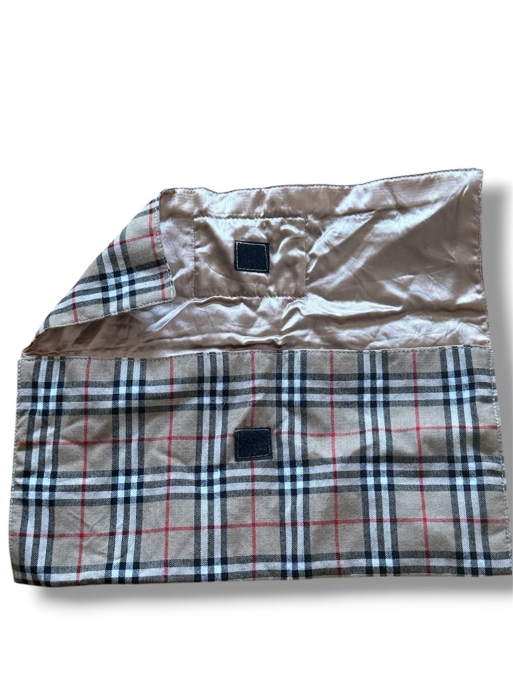 Burberry Beige Nova Check Fold-Over Dust Bag with Pink Lining - NWOT - Picture 4 of 4